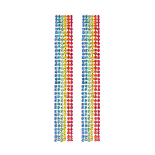 Rhinestone Rainbow Earrings