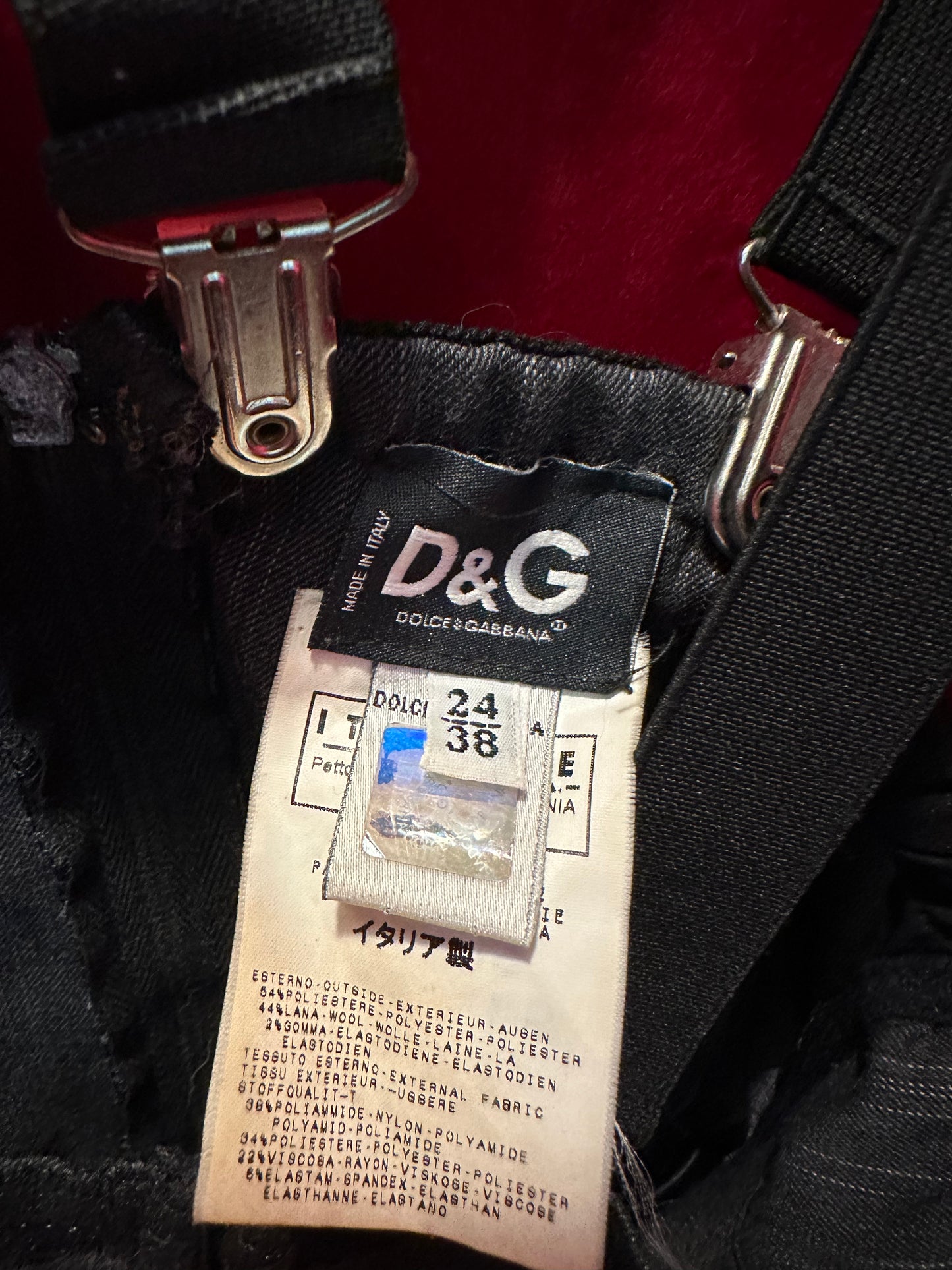 Dolce & Gabbana Black and Grey Corset
