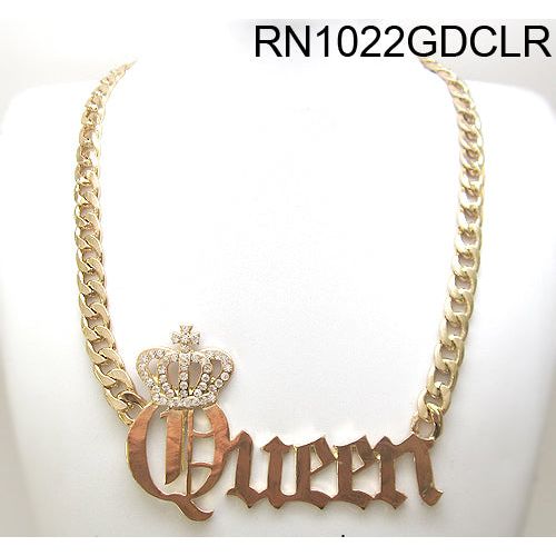 "Queen" Gilded Necklace